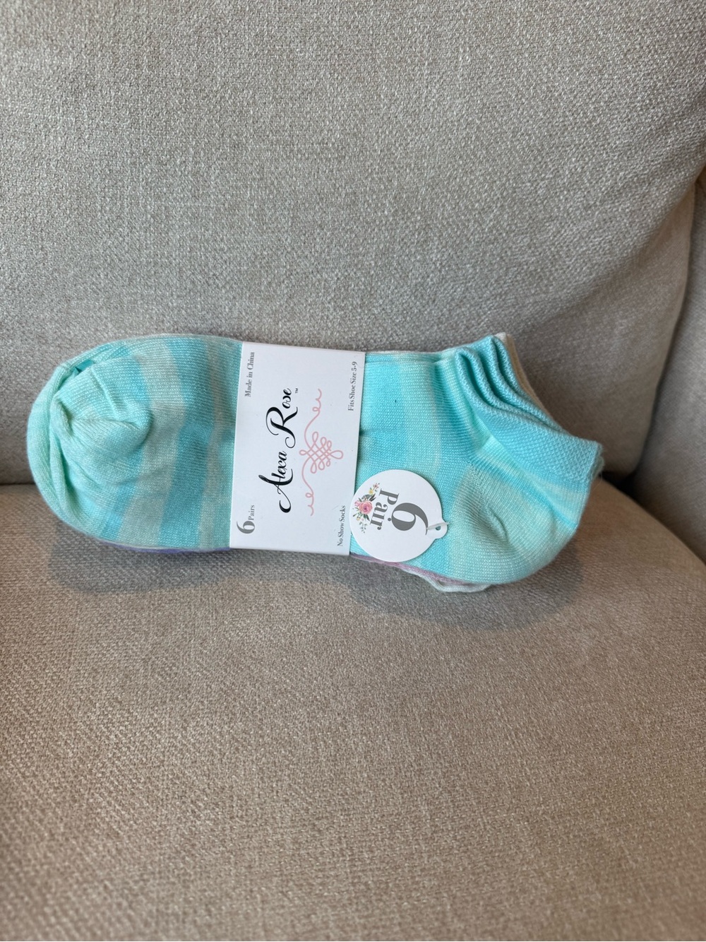 Alexa Rose No-Show Athletic Socks - Multi Color